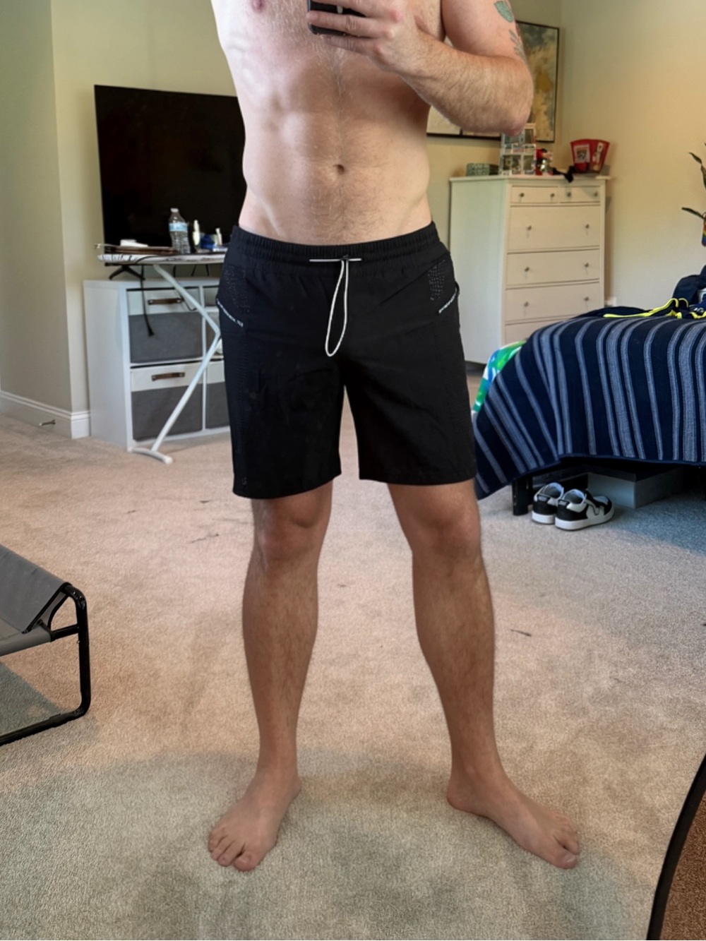 Men's Nasty Pig Black Drawstring Shorts Vintage XL